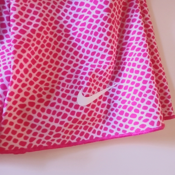 Nike Women's Skirt Dri-Fit Tennis Golf Pink/White Animal Print Barbiecore - Picture 5 of 9